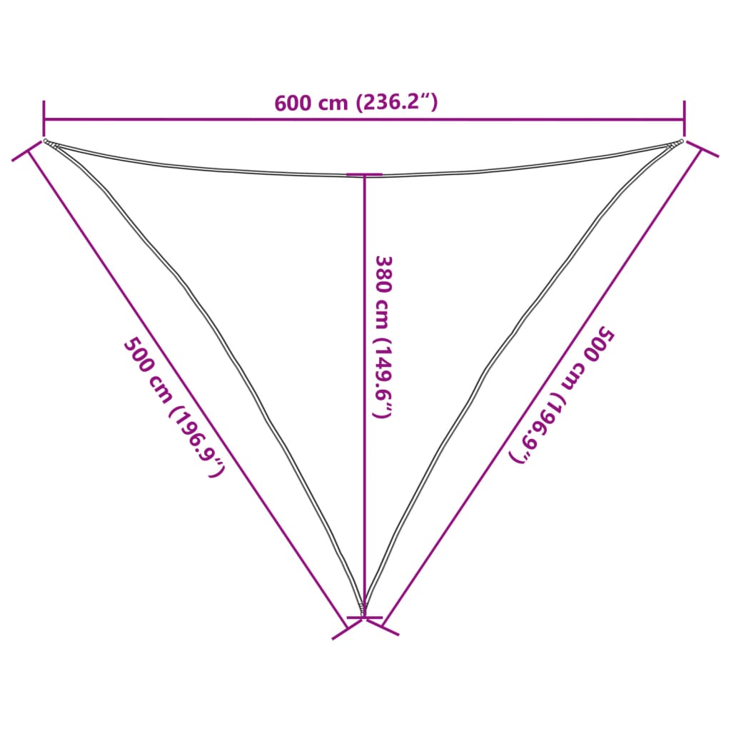 Sun Sail | Brown | High-density polyethylene (HDPE) | 5 x 5 x 6 metres