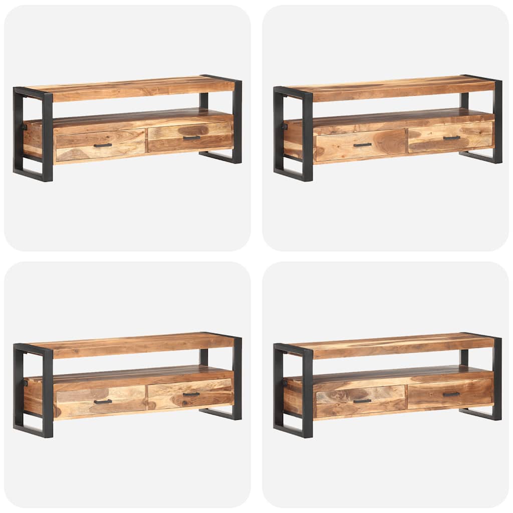321551 vidaXL TV Cabinet 120x35x45 cm Solid Wood with Honey Finish