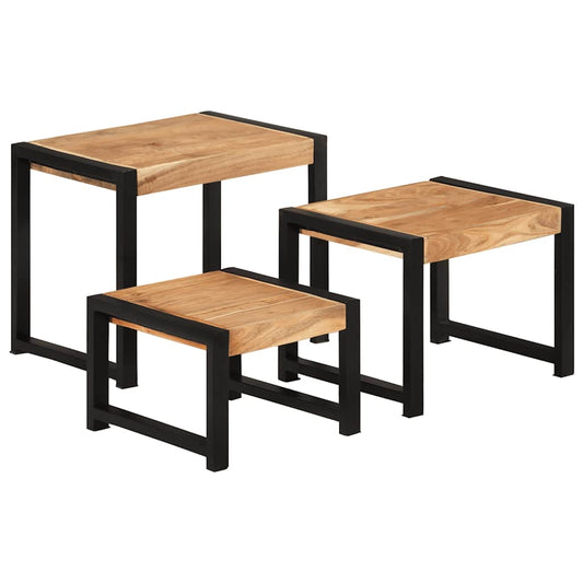 Nesting Tables 3 pcs Solid Wood Nesting Tables 3 pcs Solid Wood