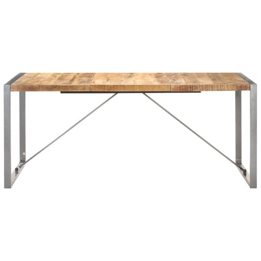 Dining Table 180x90x75 cm Solid Rough Mango Wood Dining Table 180x90x75 cm Solid Rough Mango Wood