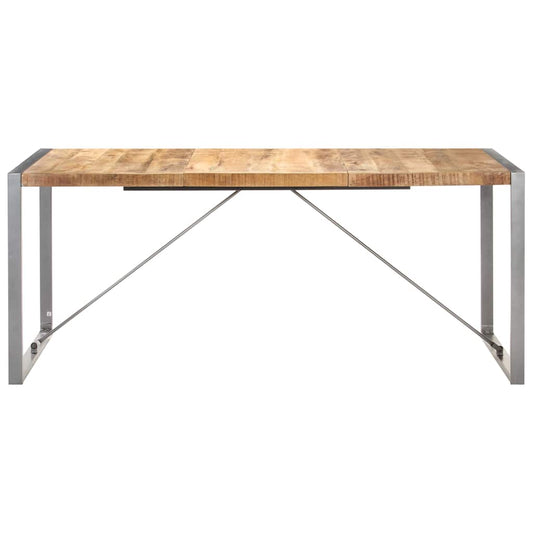 321564 vidaXL Dining Table 180x90x75 cm Solid Rough Mango Wood 321564 vidaXL Dining Table 180x90x75 cm Solid Rough Mango Wood