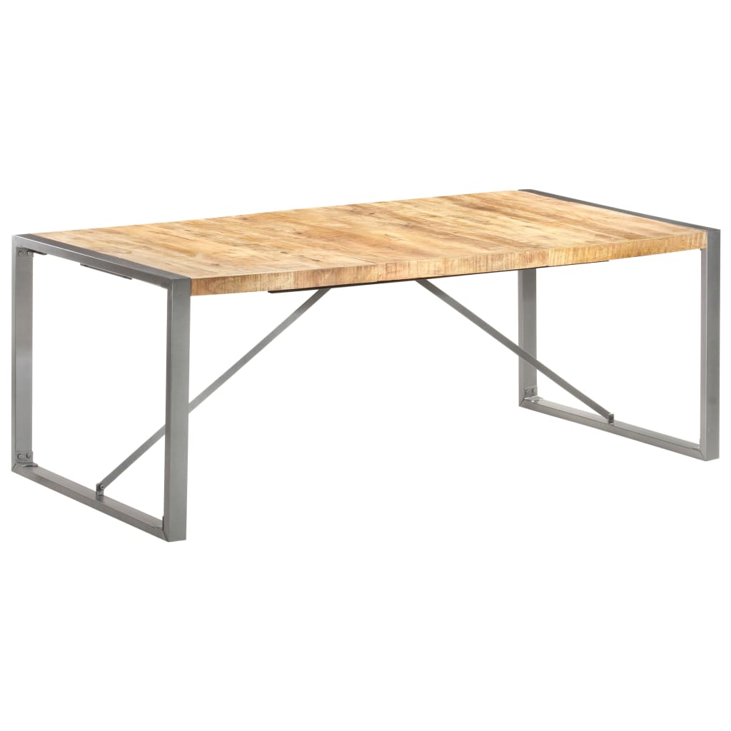 321565 vidaXL Dining Table 200x100x75 cm Solid Rough Mango Wood