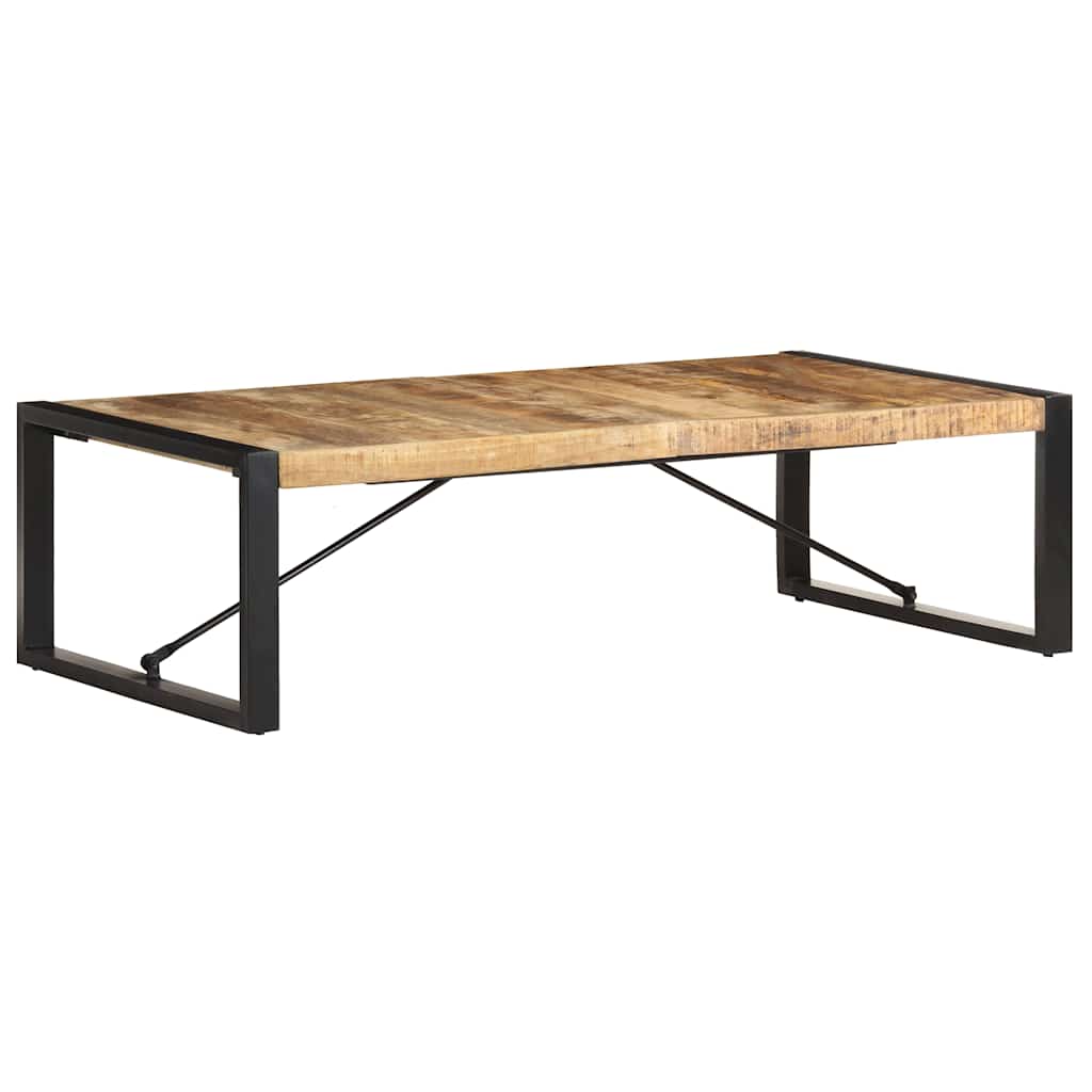 321584 vidaXL Coffee Table 140x70x40 cm Rough Mango Wood