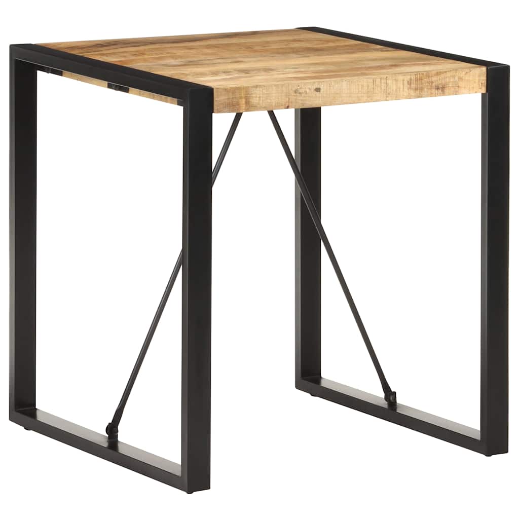321596 vidaXL Dining Table 70x70x75 cm Solid Rough Mango Wood