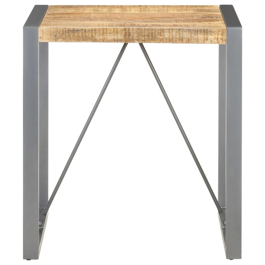 Dining Table 70x70x75 cm Solid Rough Mango Wood Dining Table 70x70x75 cm Solid Rough Mango Wood