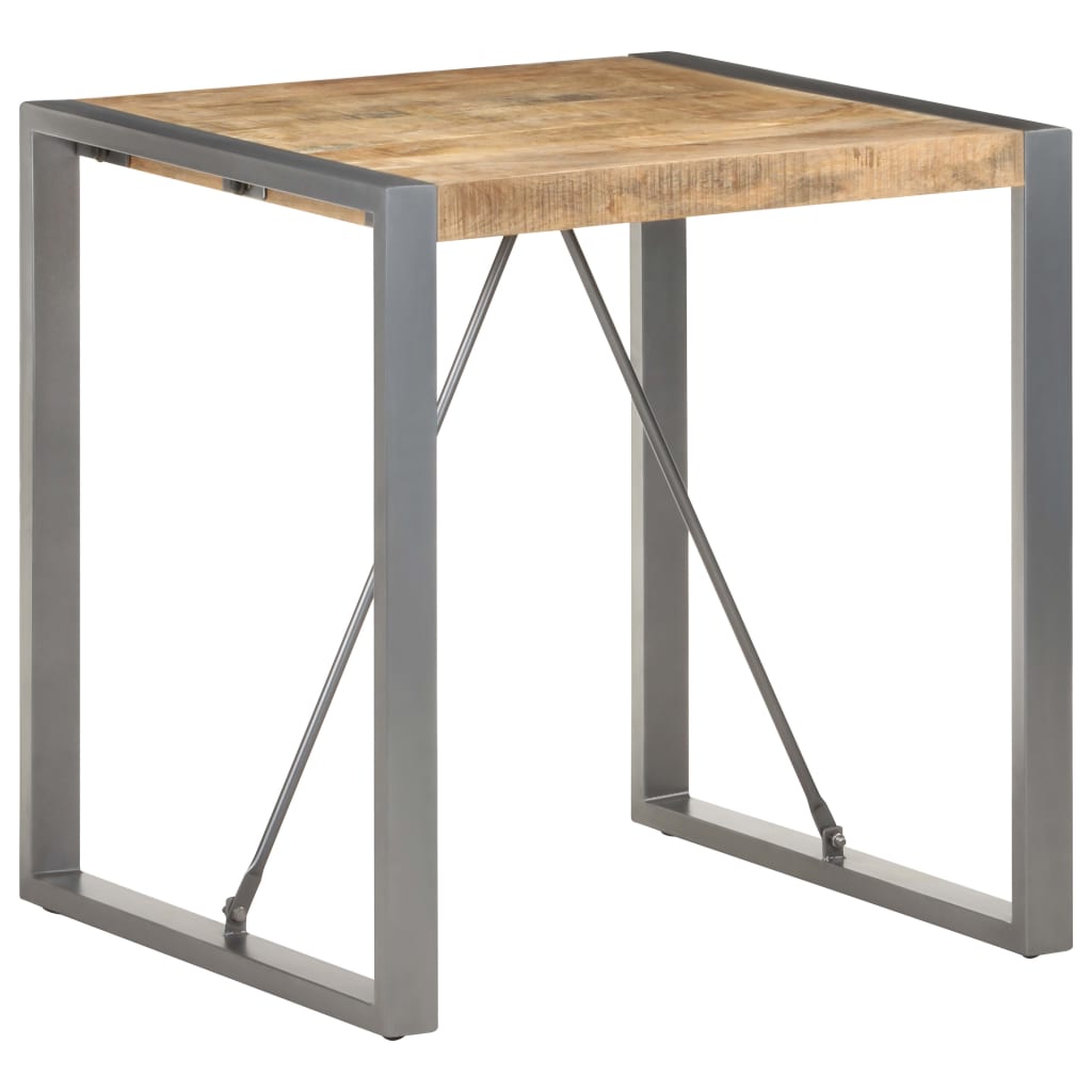 321599 vidaXL Dining Table 70x70x75 cm Solid Rough Mango Wood