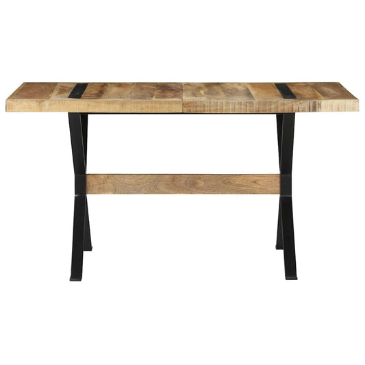 321606 vidaXL Dining Table 140x70x76 cm Rough Mango Wood 321606 vidaXL Dining Table 140x70x76 cm Rough Mango Wood