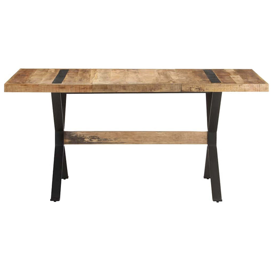 321608 vidaXL Dining Table 160x80x76 cm Rough Mango Wood 321608 vidaXL Dining Table 160x80x76 cm Rough Mango Wood