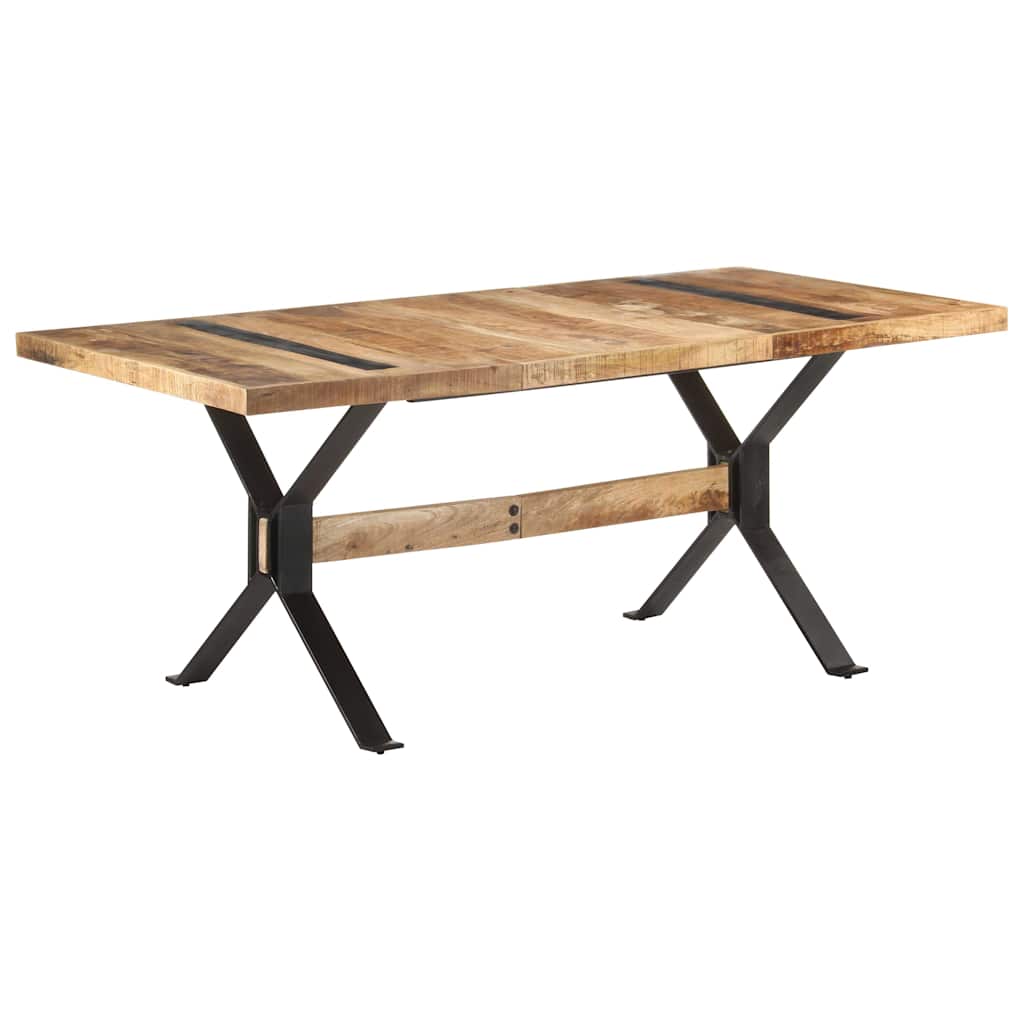 321610 vidaXL Dining Table 180x90x76 cm Rough Mango Wood