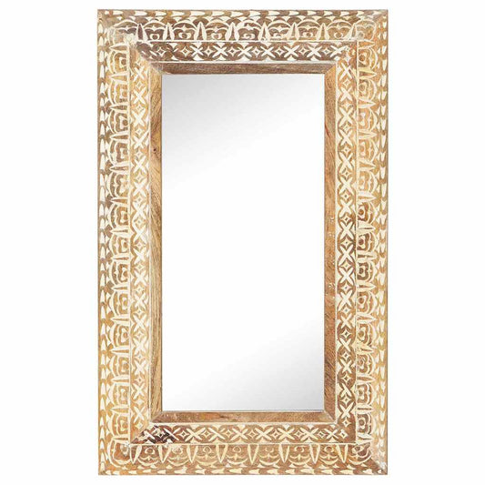 321645 vidaXL Hand-Carved Mirror 80x50x2,6 cm Solid Mango Wood 321645 vidaXL Hand-Carved Mirror 80x50x2,6 cm Solid Mango Wood