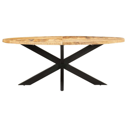 321675 vidaXL Dining Table Oval 200x100x75 cm Rough Mango Wood 321675 vidaXL Dining Table Oval 200x100x75 cm Rough Mango Wood