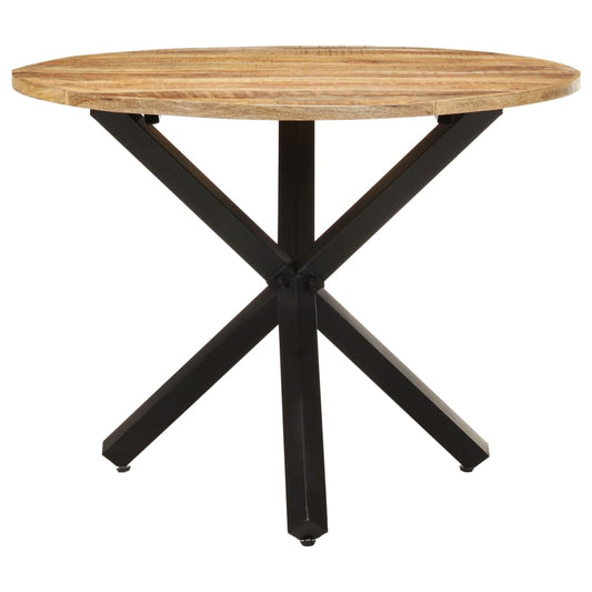 321681 vidaXL Dining Table Round 100x100x75 cm Rough Mango Wood 321681 vidaXL Dining Table Round 100x100x75 cm Rough Mango Wood