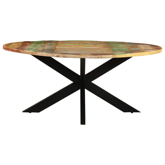 321685 vidaXL Dining Table Round 175x75 cm Solid Reclaimed Wood 321685 vidaXL Dining Table Round 175x75 cm Solid Reclaimed Wood