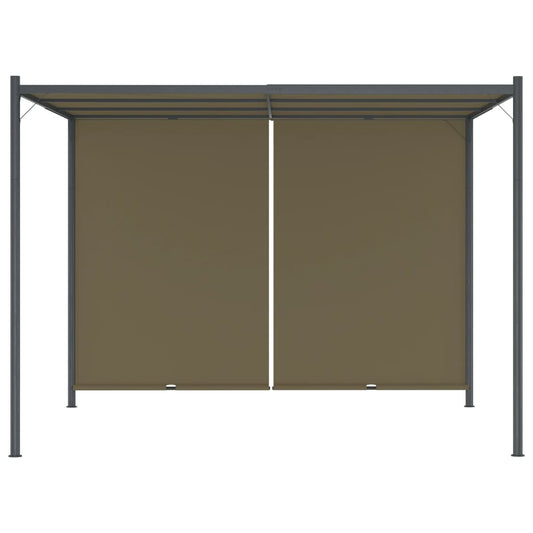 Garden Pergola with Retractable Roof 3x3 m Taupe 180 g/m² Garden Pergola with Retractable Roof 3x3 m Taupe 180 g/m²