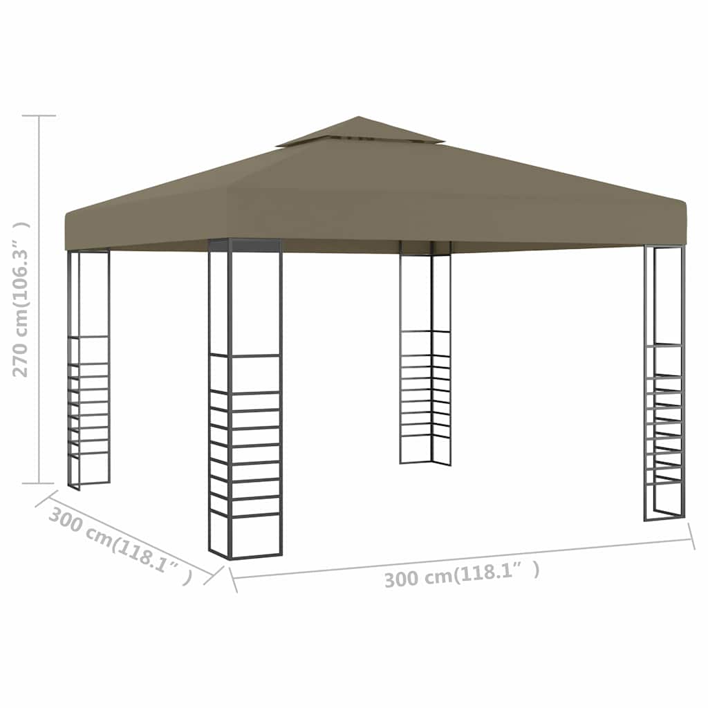 Garden Marquee 3x3 m Taupe 180 g/m²