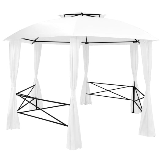 Garden Marquee with Curtains 360x312x265 cm White 180 g/m² Garden Marquee with Curtains 360x312x265 cm White 180 g/m²