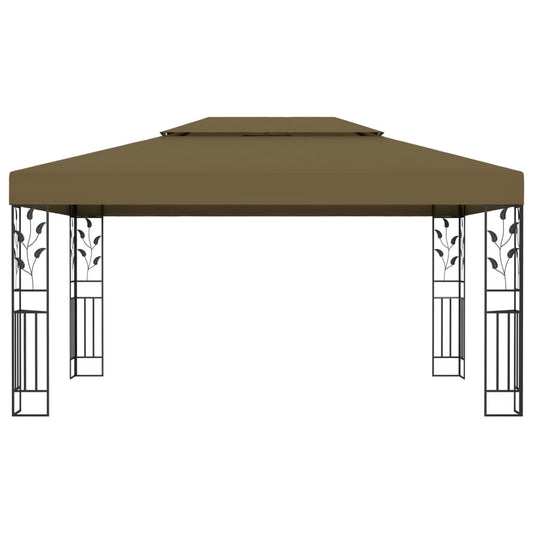 Gazebo with Double Roof 3x4 m Taupe 180 g/m² Gazebo with Double Roof 3x4 m Taupe 180 g/m²