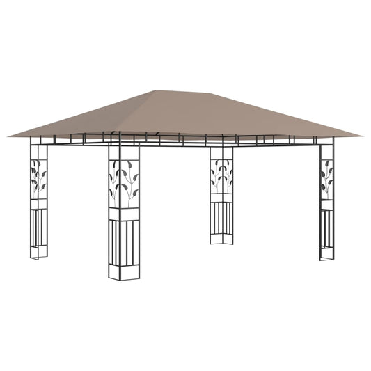 Gazebo with Mosquito Net 4x3x2.73 m Taupe 180 g/m² Gazebo with Mosquito Net 4x3x2.73 m Taupe 180 g/m²