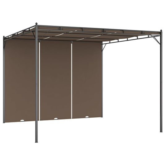 Garden Gazebo with Side Curtain 3x3x2.25 m Taupe Garden Gazebo with Side Curtain 3x3x2.25 m Taupe