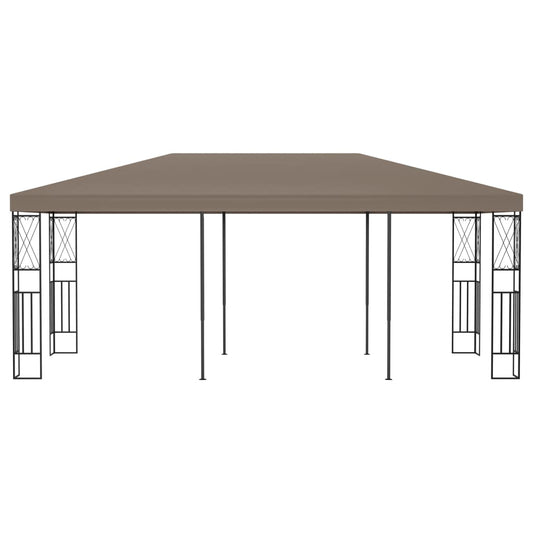 Gazebo 6x3 m Taupe Fabric Gazebo 6x3 m Taupe Fabric