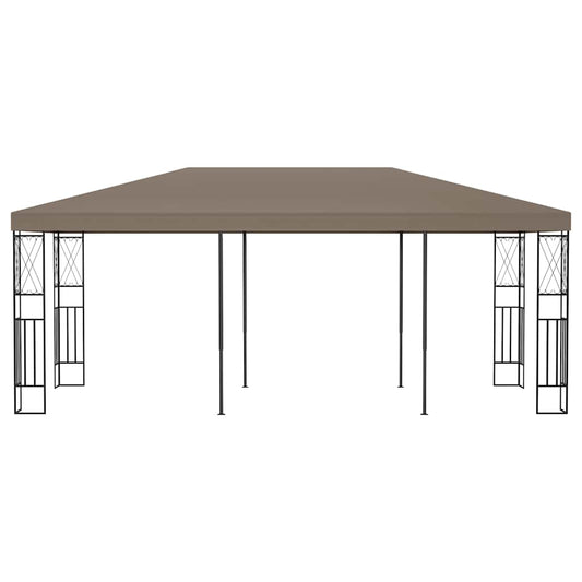 Gazebo 6x3 m Taupe Fabric Gazebo 6x3 m Taupe Fabric