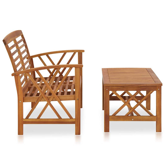 2 Piece Garden Lounge Set Solid Acacia Wood 2 Piece Garden Lounge Set Solid Acacia Wood