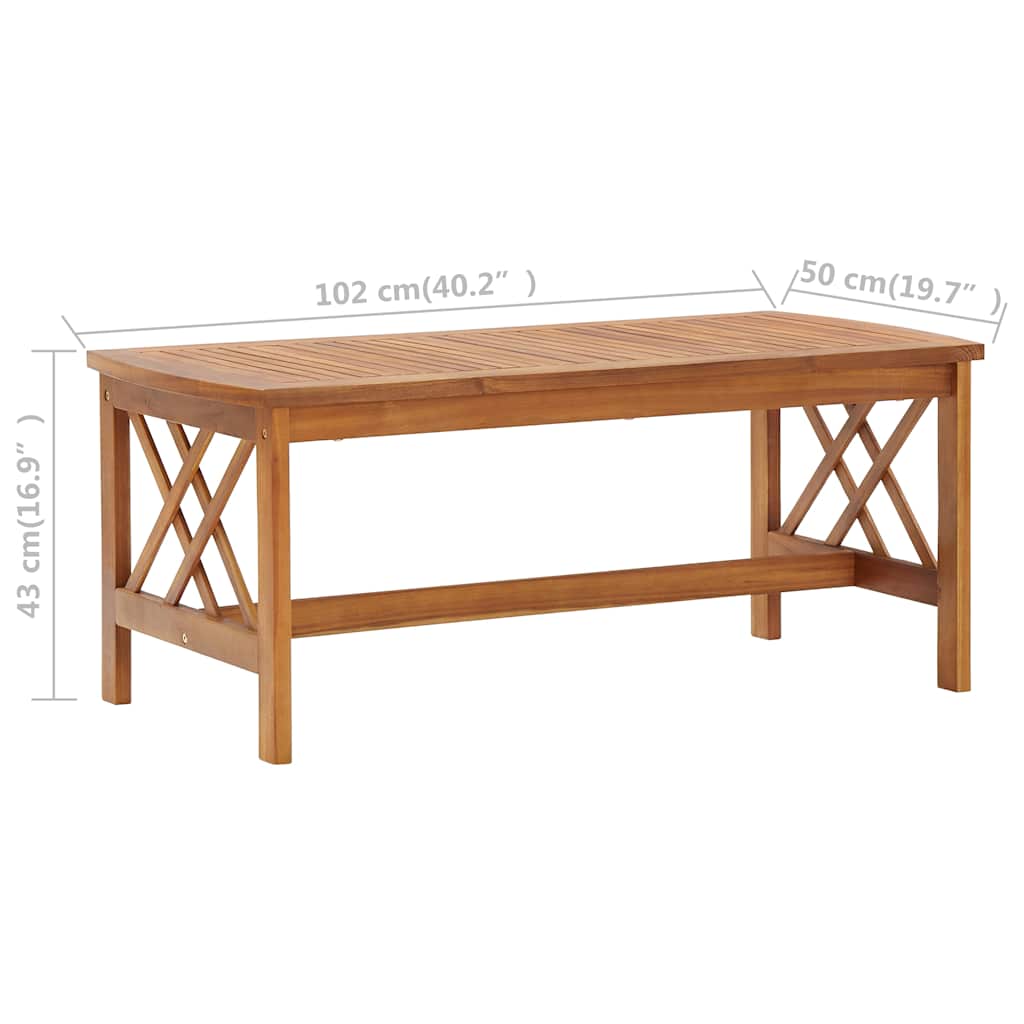310272 vidaXL 2 Piece Garden Lounge Set Solid Acacia Wood