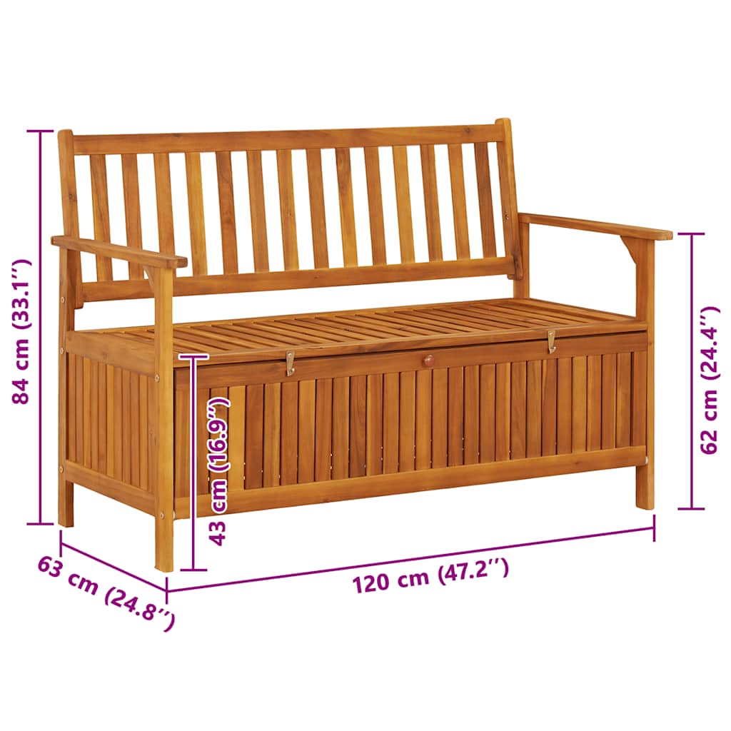 Storage Bench | Natural wood | Solid acacia wood | Medium | Storage Bench