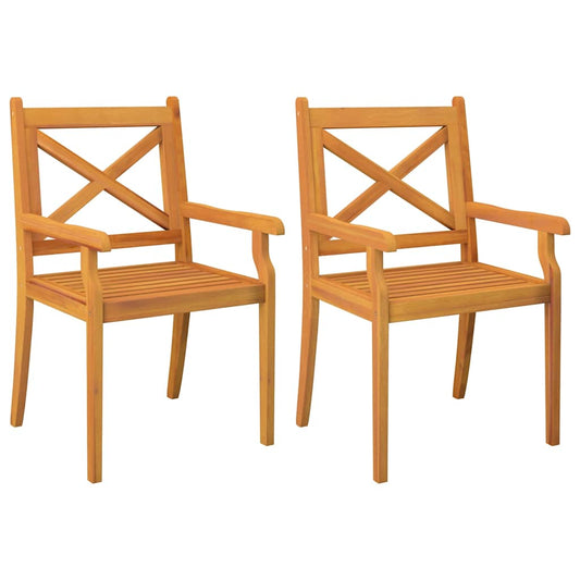 Dining Chair | Set of 2 | Brown | Solid Acacia Wood with an Oil Finish Dining Chair | Set of 2 | Brown | Solid Acacia Wood with an Oil Finish