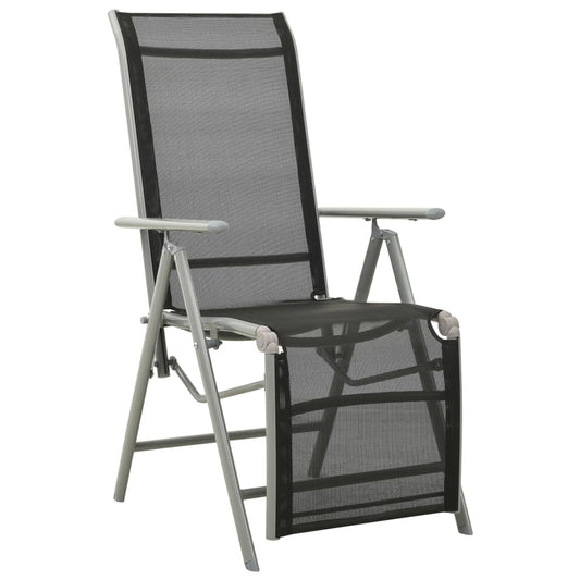 Reclining Garden Chairs 2 pcs Textilene and Aluminium Silver Reclining Garden Chairs 2 pcs Textilene and Aluminium Silver