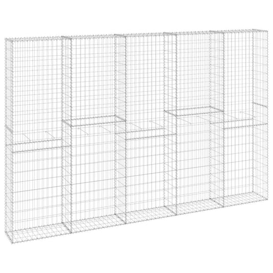 147823 vidaXL Gabion Wall with Covers Galvanised Steel 300x30x200 cm 147823 vidaXL Gabion Wall with Covers Galvanised Steel 300x30x200 cm