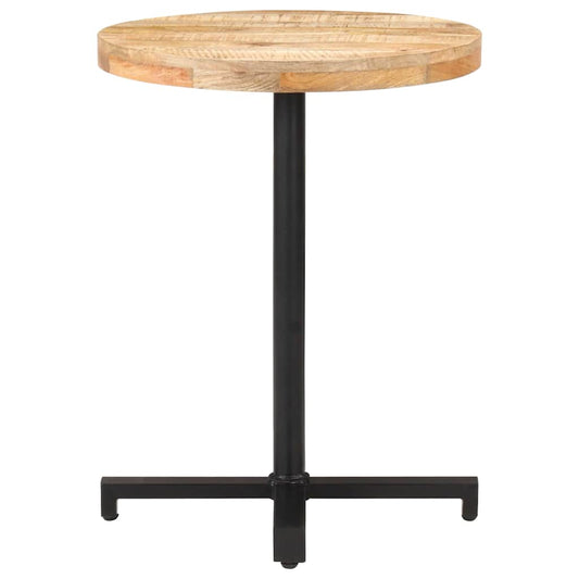 320265 vidaXL Bistro Table Round Ø60x75 cm Rough Mango Wood 320265 vidaXL Bistro Table Round Ø60x75 cm Rough Mango Wood
