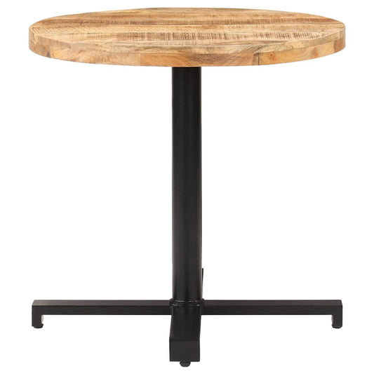 320269 vidaXL Bistro Table Round Ø80x75 cm Rough Mango Wood 320269 vidaXL Bistro Table Round Ø80x75 cm Rough Mango Wood