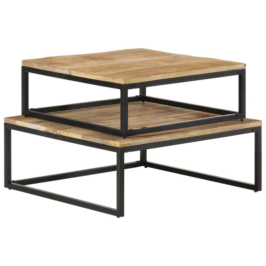 Nesting Coffee Tables 2 pcs Solid Mango Wood Nesting Coffee Tables 2 pcs Solid Mango Wood