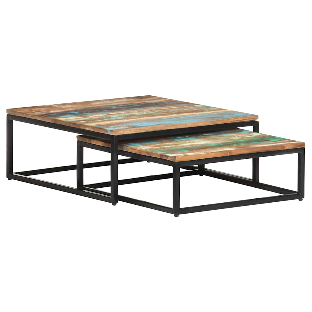 320390 vidaXL Nesting Coffee Tables 2 pcs Solid Reclaimed Wood