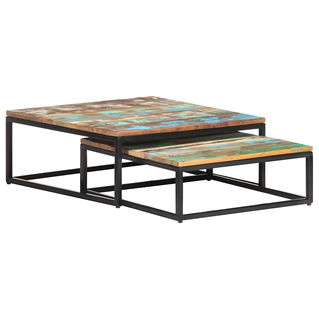 320390 vidaXL Nesting Coffee Tables 2 pcs Solid Reclaimed Wood