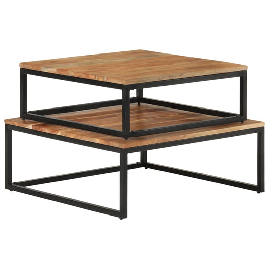 Nesting Coffee Tables 2 pcs Solid Acacia Wood Nesting Coffee Tables 2 pcs Solid Acacia Wood