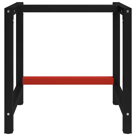 147927 vidaXL Work Bench Frame Metal 80x57x79 cm Black and Red 147927 vidaXL Work Bench Frame Metal 80x57x79 cm Black and Red