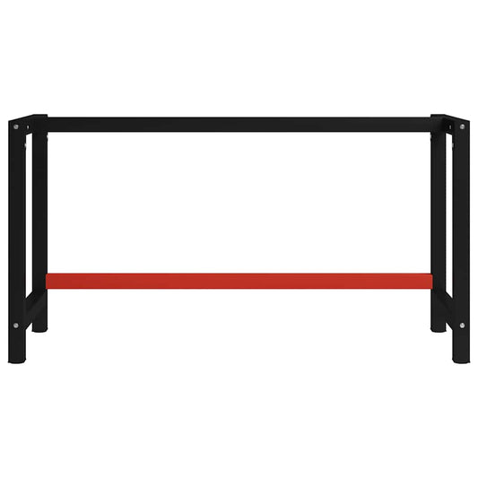 147929 vidaXL Work Bench Frame Metal 150x57x79 cm Black and Red 147929 vidaXL Work Bench Frame Metal 150x57x79 cm Black and Red