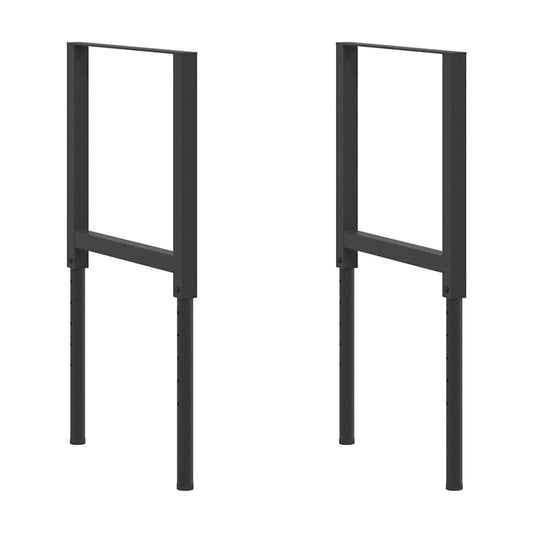 147931 vidaXL Adjustable Work Bench Frames 2 pcs Metal 55x(69-95,5) cm Black 147931 vidaXL Adjustable Work Bench Frames 2 pcs Metal 55x(69-95,5) cm Black