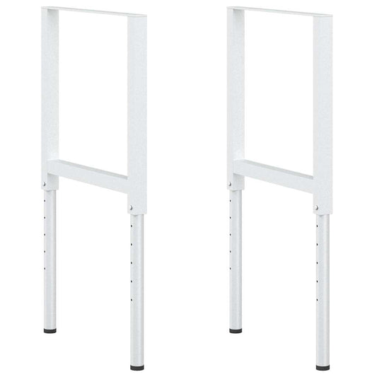 147932 vidaXL Adjustable Work Bench Frames 2 pcs Metal 55x(69-95,5) cm Grey 147932 vidaXL Adjustable Work Bench Frames 2 pcs Metal 55x(69-95,5) cm Grey
