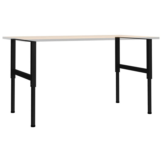 Adjustable Work Bench Frames 2 pcs Metal 85x(69-95.5) cm Black Adjustable Work Bench Frames 2 pcs Metal 85x(69-95.5) cm Black