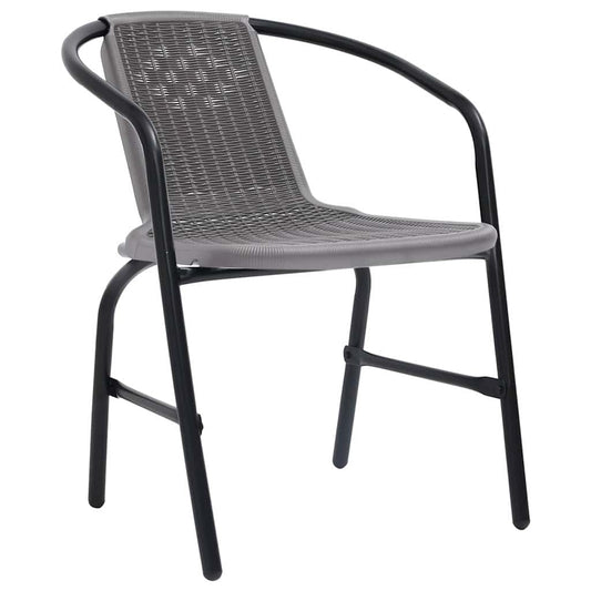 Garden Chairs 4 pcs Plastic Rattan and Steel 110 kg Garden Chairs 4 pcs Plastic Rattan and Steel 110 kg
