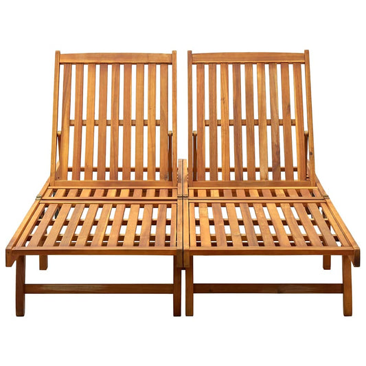 311873 vidaXL 2-Person Sun Lounger Solid Acacia Wood 311873 vidaXL 2-Person Sun Lounger Solid Acacia Wood