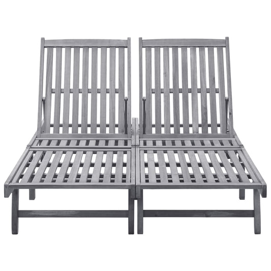 2-Person Sun Lounger Solid Acacia Wood 2-Person Sun Lounger Solid Acacia Wood