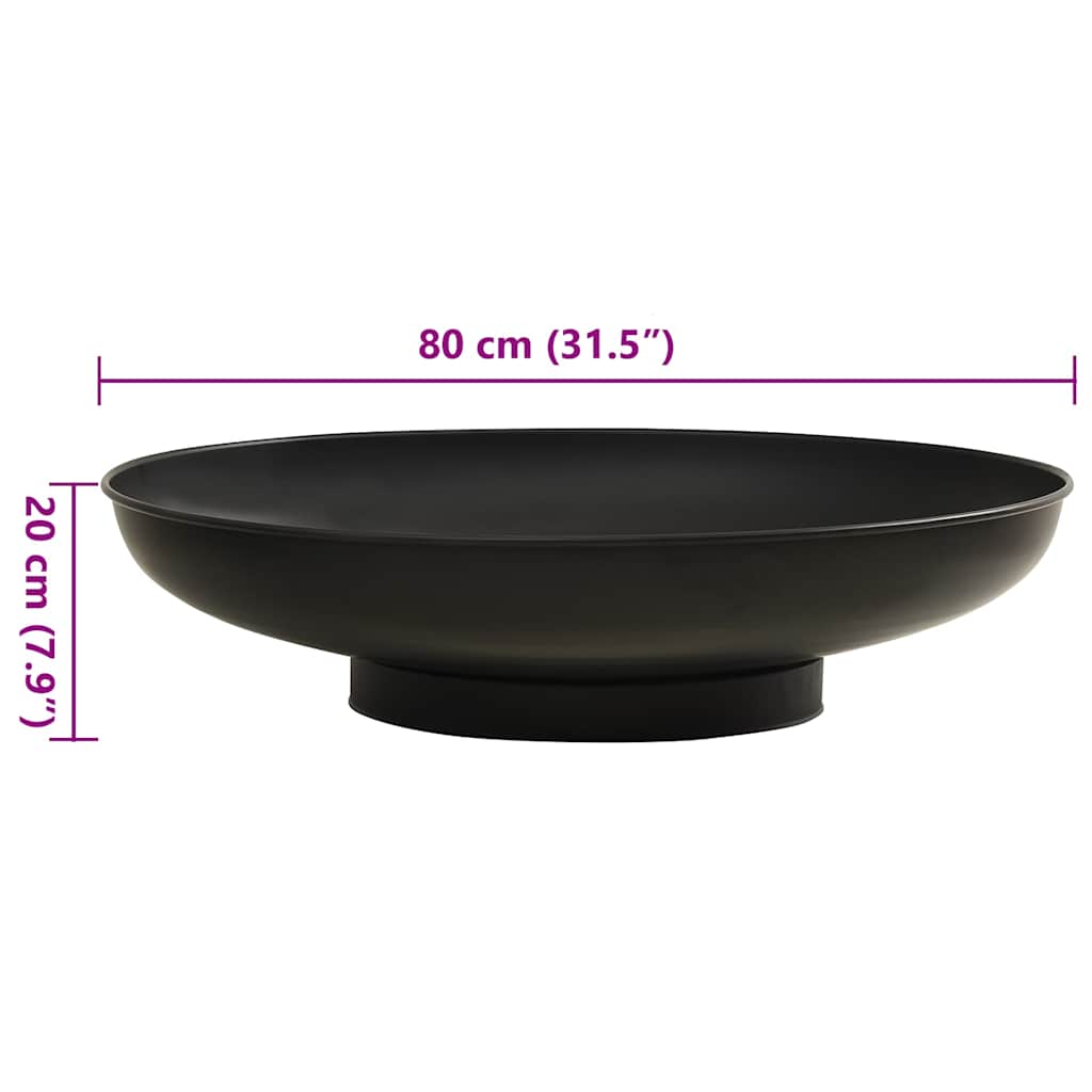 313344 vidaXL Fire Pit 80 cm Steel