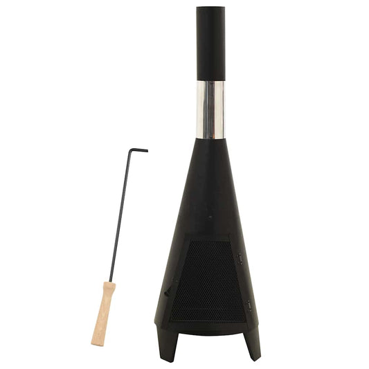 Garden Stove with Poker 38x38x122 cm Steel Garden Stove with Poker 38x38x122 cm Steel