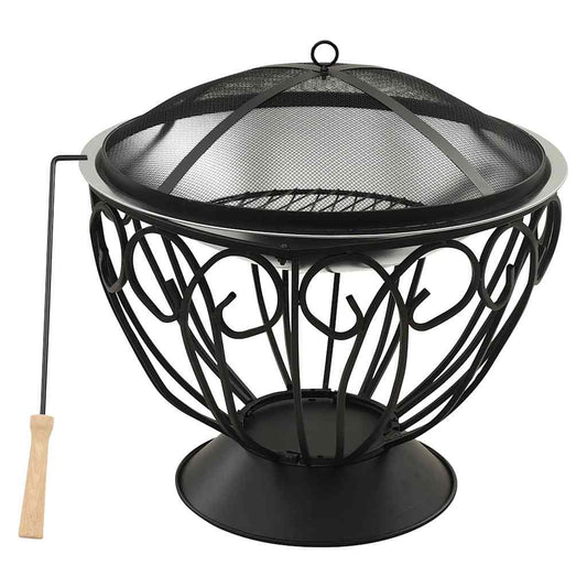 2-in-1 Fire Pit and BBQ with Poker 59x59x60 cm Stainless Steel 2-in-1 Fire Pit and BBQ with Poker 59x59x60 cm Stainless Steel