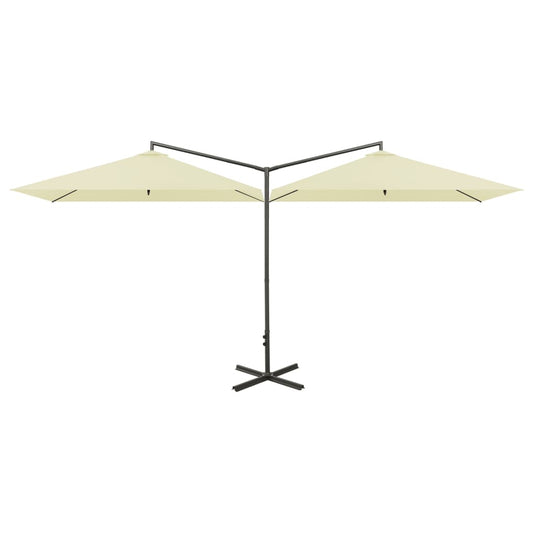 Garden Parasol | Sand | Polyester, Powder-Coated Steel | Double Garden Parasol | Sand | Polyester, Powder-Coated Steel | Double