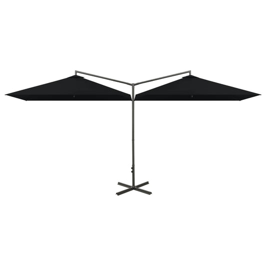 Garden Parasol | Black | Powder-coated steel | Large | Foldable Garden Parasol | Black | Powder-coated steel | Large | Foldable